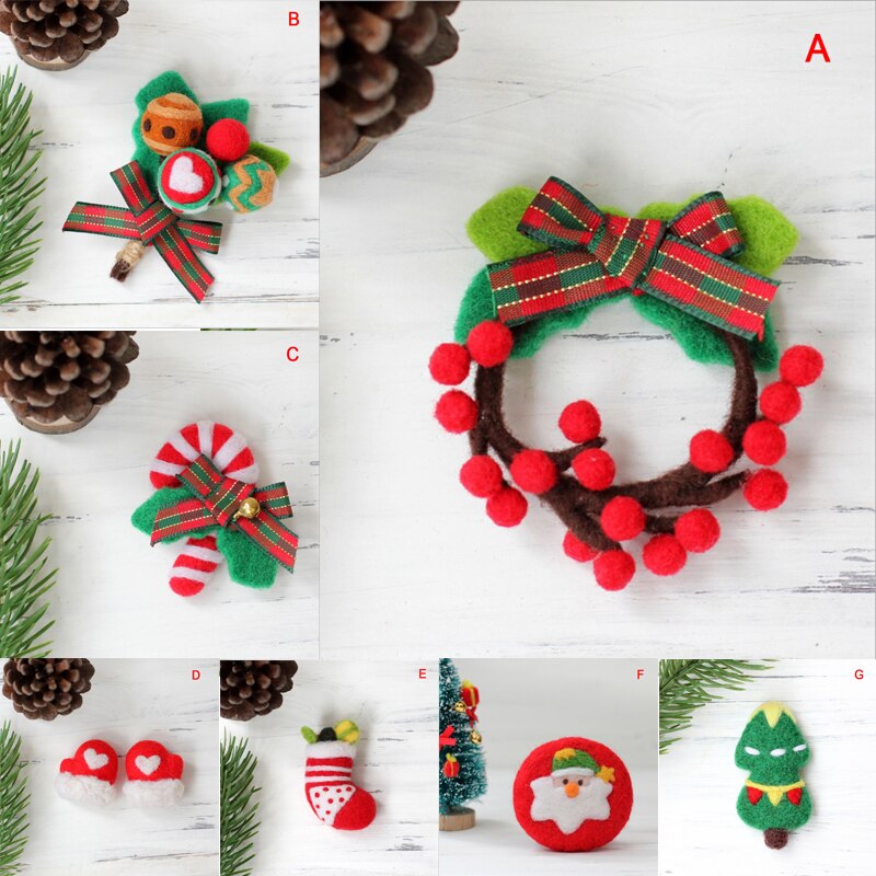 Berry guirnalda broche lana manualidad de fieltro DIY pinchado conjunto Kit para manualidades para Material de la aguja bolsa de paquete de Lollipop
