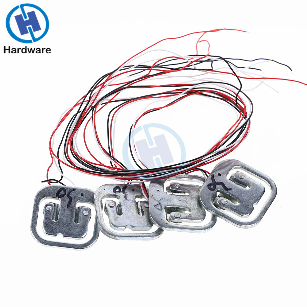 4pcs 50kg Body Load Cell Weighing Sensor Resistance Strain Half-bridge Sensors 34x34mm
