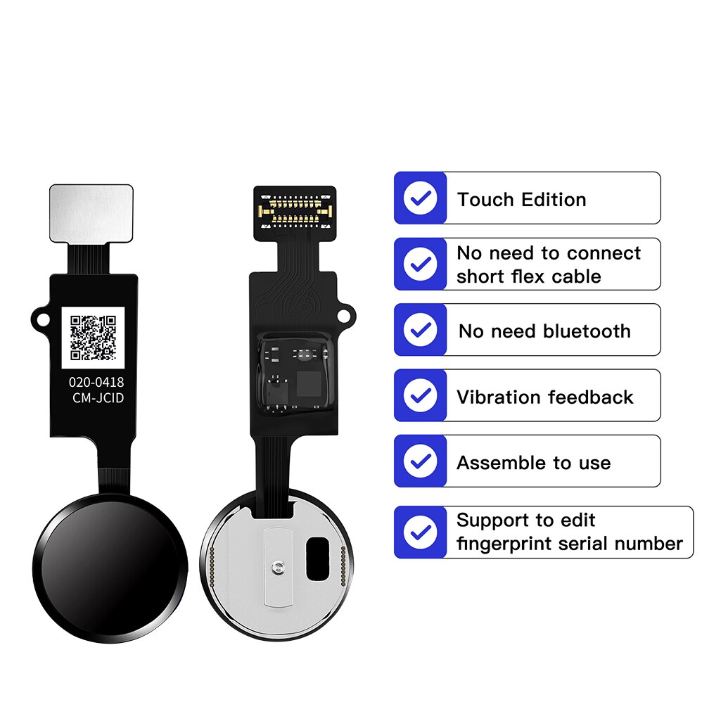 10 pces jc 6 geração casa botão flex para iphone 7 8 plus se universal voltar função solução sem bluetooth curto flex