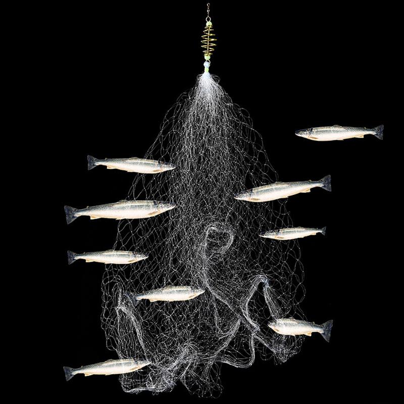 Malla de pesca con resorte de cobre Shoal duradera, cuentas luminosas, rodamiento de bolas, Conector de anillo sólido, herramientas de aparejos de Pesca giratorios
