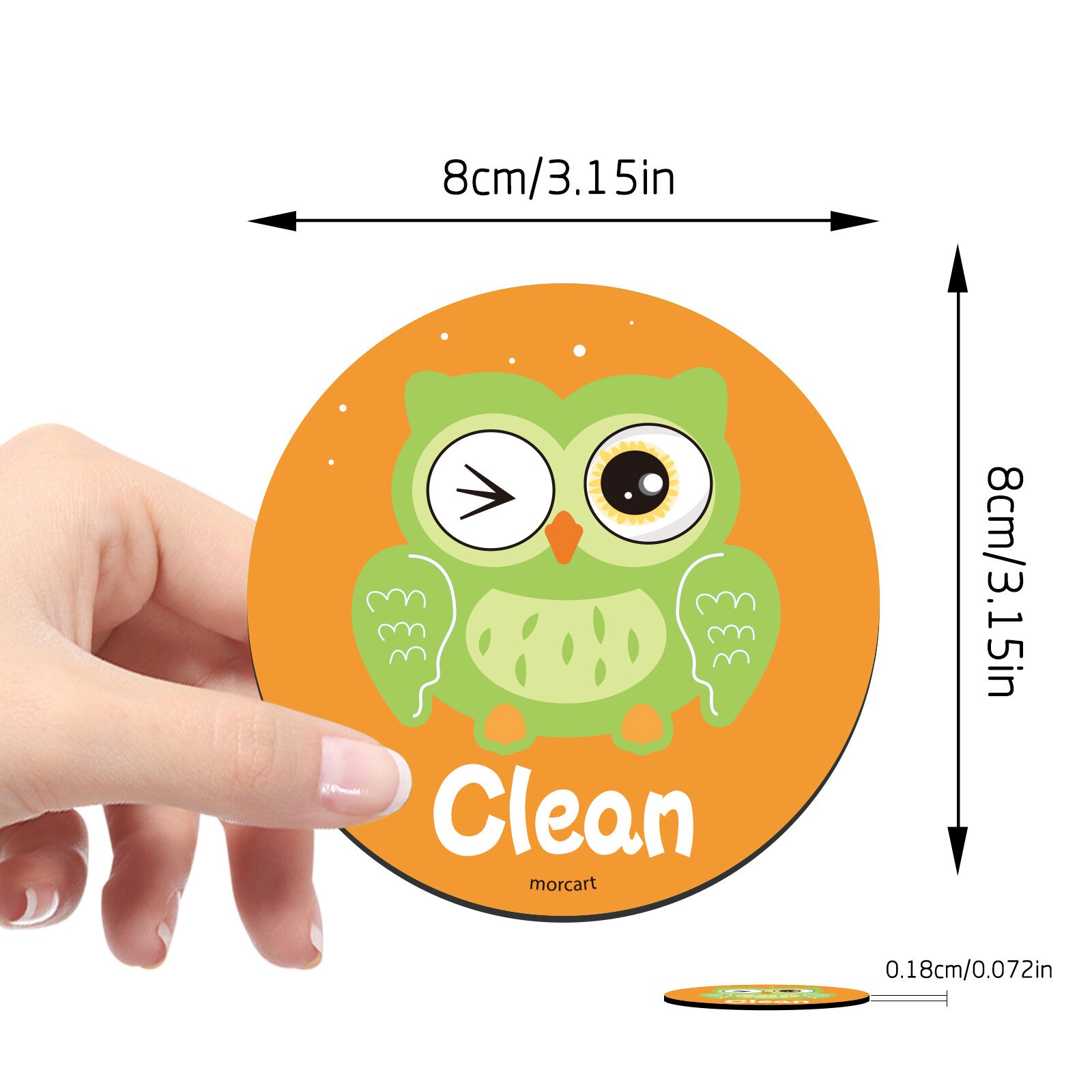 Dishwasher Magnetic Clean Dirty Sign Magnetic Sticker Resin+magnet Double Sided Sign Fridge Magnetic Dishwasher Indicator#g30