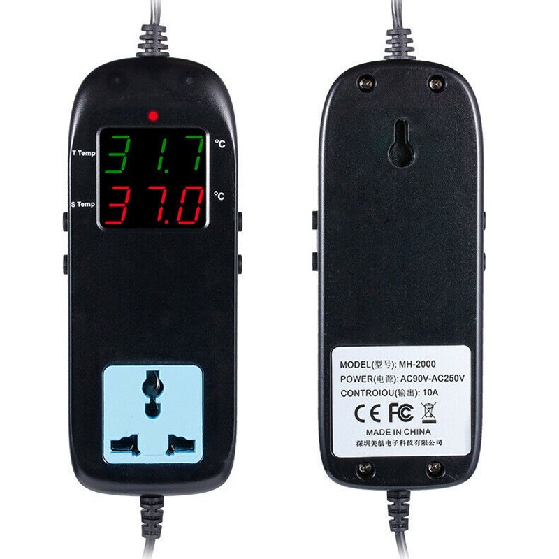 MH-2000 Digital Display Fish Tank Temperature Controller Thermostat Regulator EU Plug