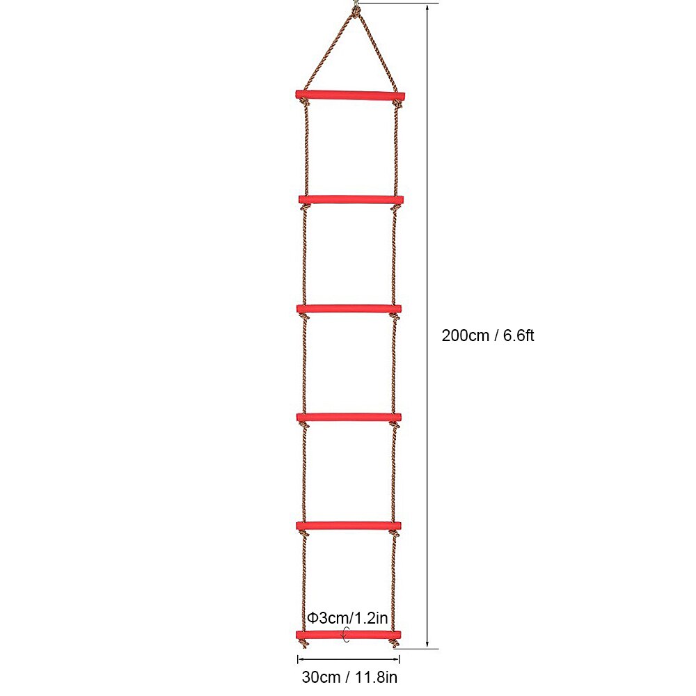 Rungs PE cuerda escalera niños escalada juguete niños deporte cuerda columpio seguro Fitness juguetes equipo Interior Exterior jardín