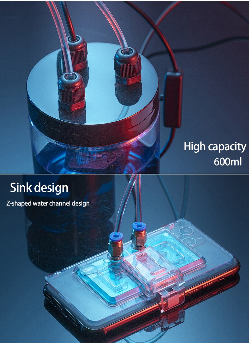 Nuova tecnologia prodotti brevettati radiatore di raffreddamento ad acqua universale per telefono cellulare radiatore portatile regolabile per telefono