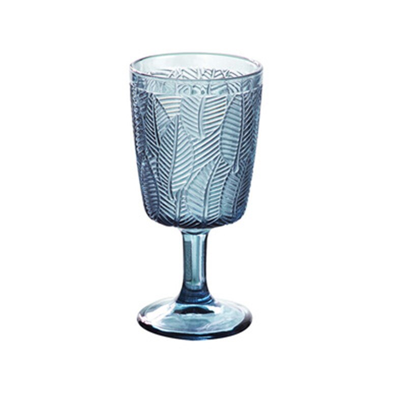 300ml retro vinglass kopper rav lettelse drikker fruktjuice bryllupsfest champagne kopp vin glass beger: Blå