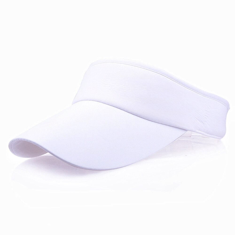 Chapeau unisexe, visière solaire de sport, pour la plage, pour hommes et femmes, Golf, Tennis, été, voyage, extérieur,: WHITE