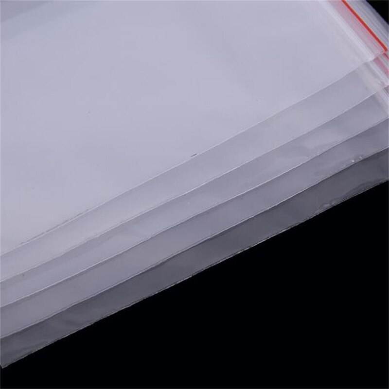 100pcs/pack Resealable Plastic Zip Lock Bags Clear Poly Zip lock Bag Food Storage Reclosable Vacuum Fresh Organize Bag