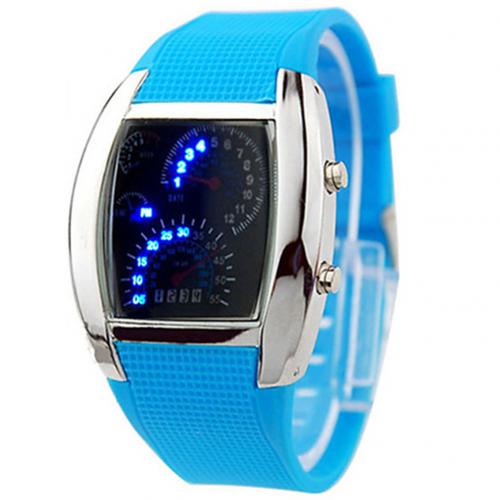 Sales! Mode Mannen Vrouwen Sport Led Dashboard Patroon Dial Digitale Horloge Digitale Led Sporthorloge Heren: 4