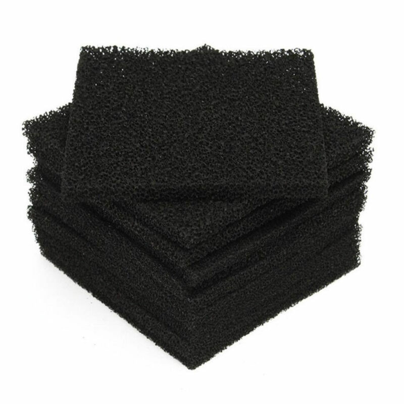 5/10/20Stck Universal- Schwarz Aktivkohle Schaum Schwamm Luftfilter Imprägnierte Blatt Pad Filter Schwamm