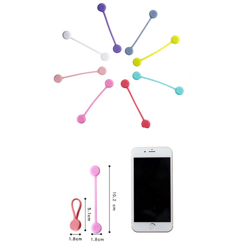 Cute Magnet Earphone Cable Holder Clips Korean Kawaii Stationary Cord Winder Organizer Desk Accessory Office Desk Set