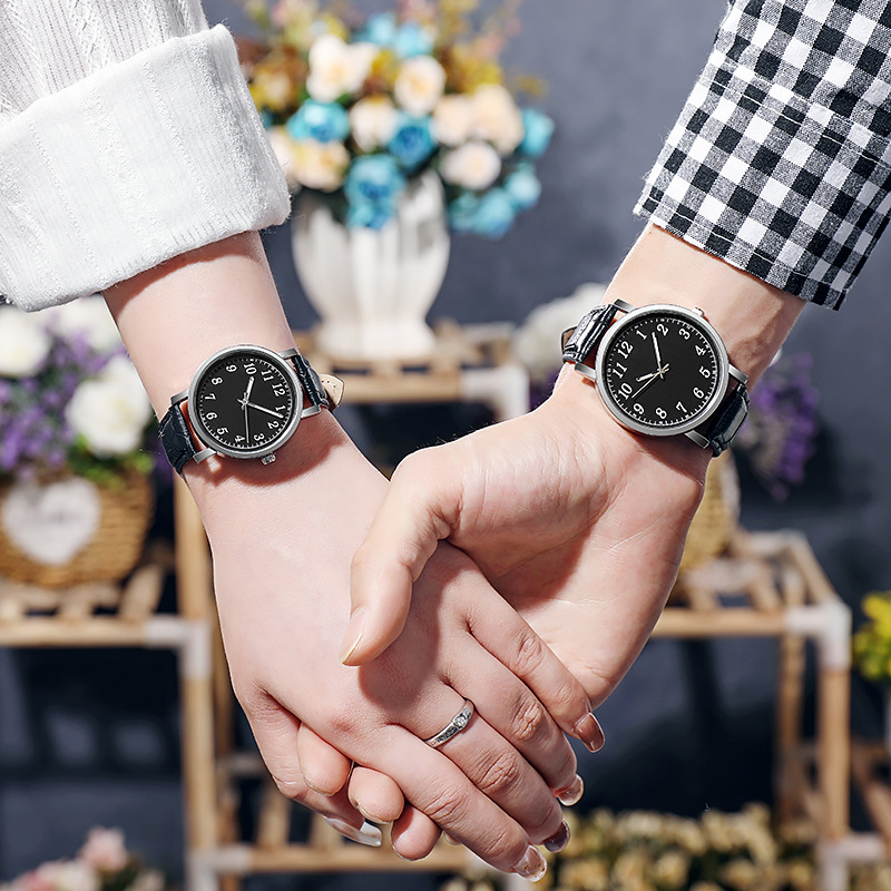 Lovers 'Horloge Eenvoudige Mannen En Vrouwen Horloge Casual Lederen Quartz Paar Klok Gekoppeld Horloges 2022 Amante Relógio