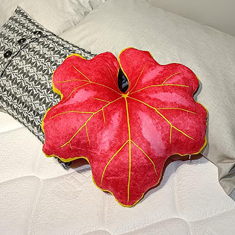 Grünes Blatt-Plüschkissen, simuliertes weiches Pflanzenkissen, Monstera-Ahorn-Plüschtier, Peluche, Sofa, Stuhl, Bett, Dekoration,