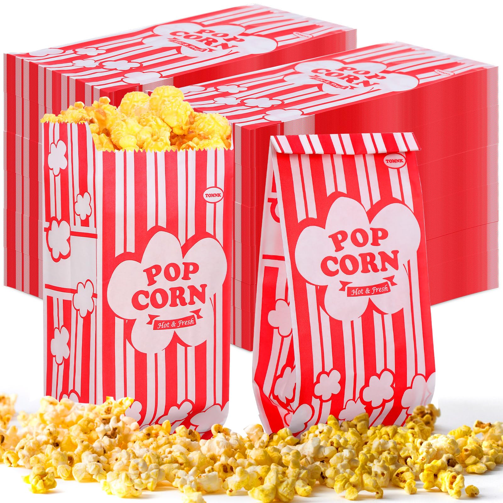 Popcorn emballagepose karnevalstriber poser bulk takeaway mad kopper snack papirposer papir små mini godbidder beholdere forsyninger