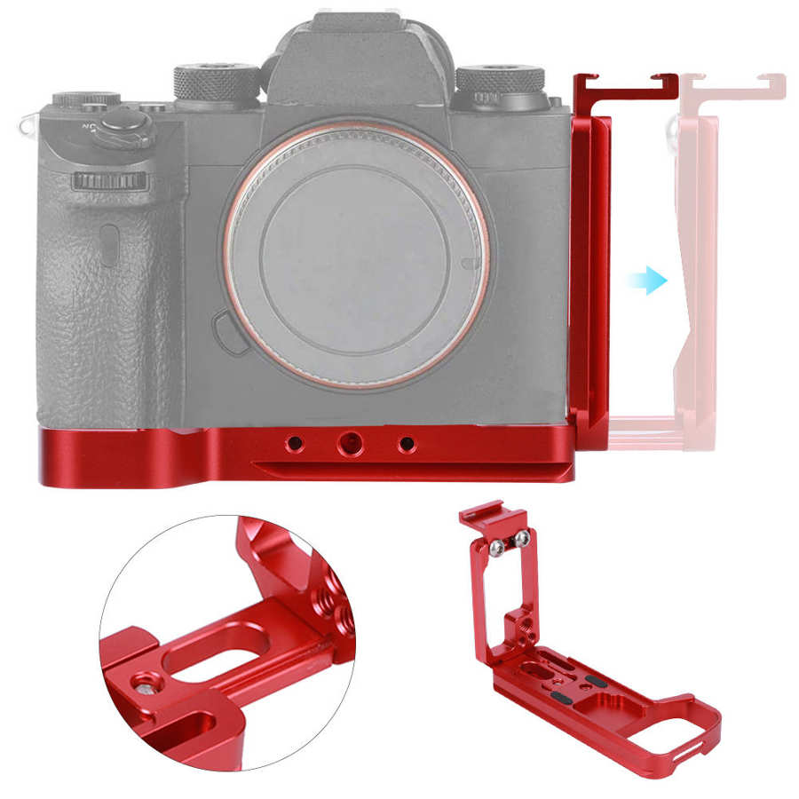 L Bracket Quick Release Plate Vertical Shooting with Cold Shoe Mount for SONY A73 Camera Camera L-Shaped Bracket