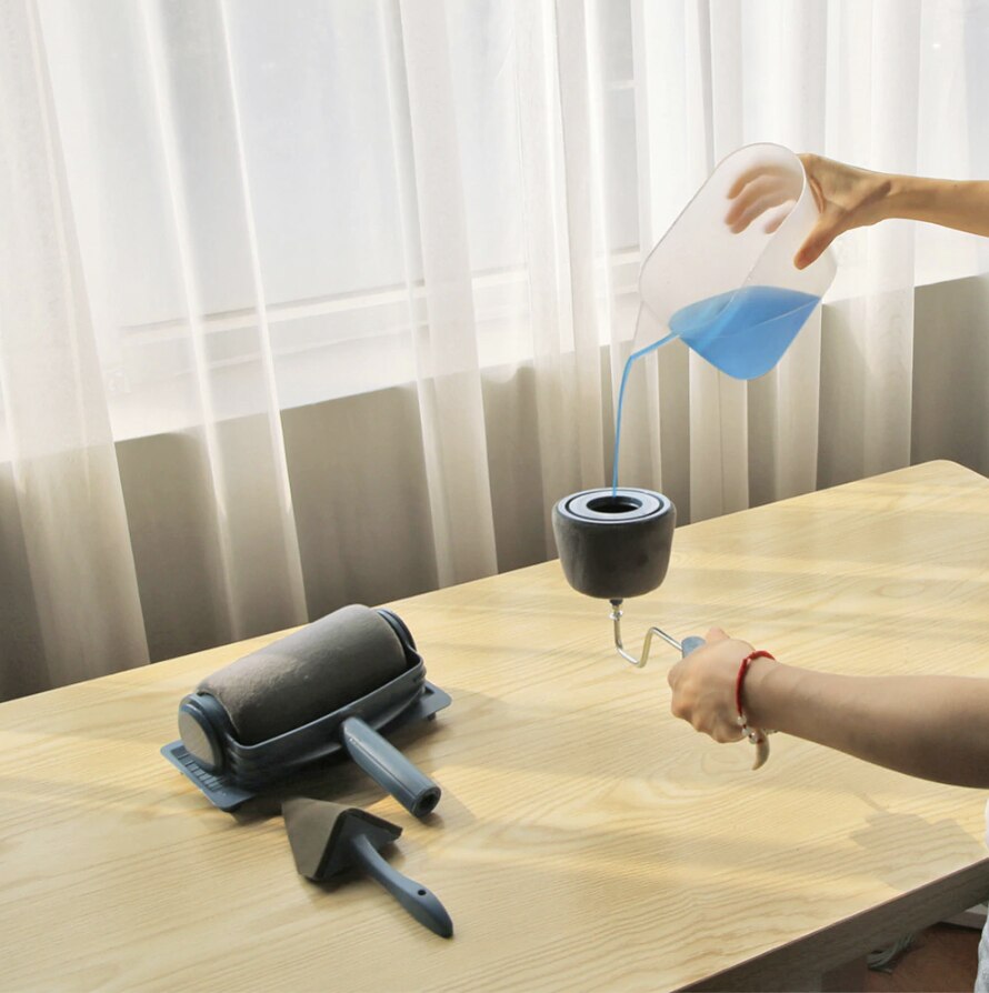 8pcs Wall Decorate Painting Roller Brush Set Paint Runner Pro Brush Kit Multifunctional House Paint Rollers Runner Pro Tools Set