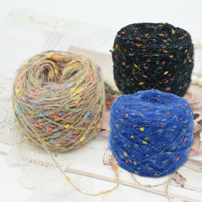 50g/ball Dotted Mohair Yarn Hand Knitting Wool Woven Crochet Soft Sweater Colorful Yarn Skin-friendly Baby Children Scarf Thread