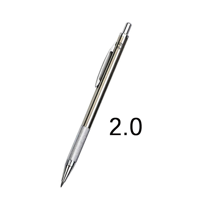 Matita meccanica professionale in metallo per schizzi 0,3/0,5/0,7/0,9/1,3/2,0/3,0 mm: Grigio chiaro