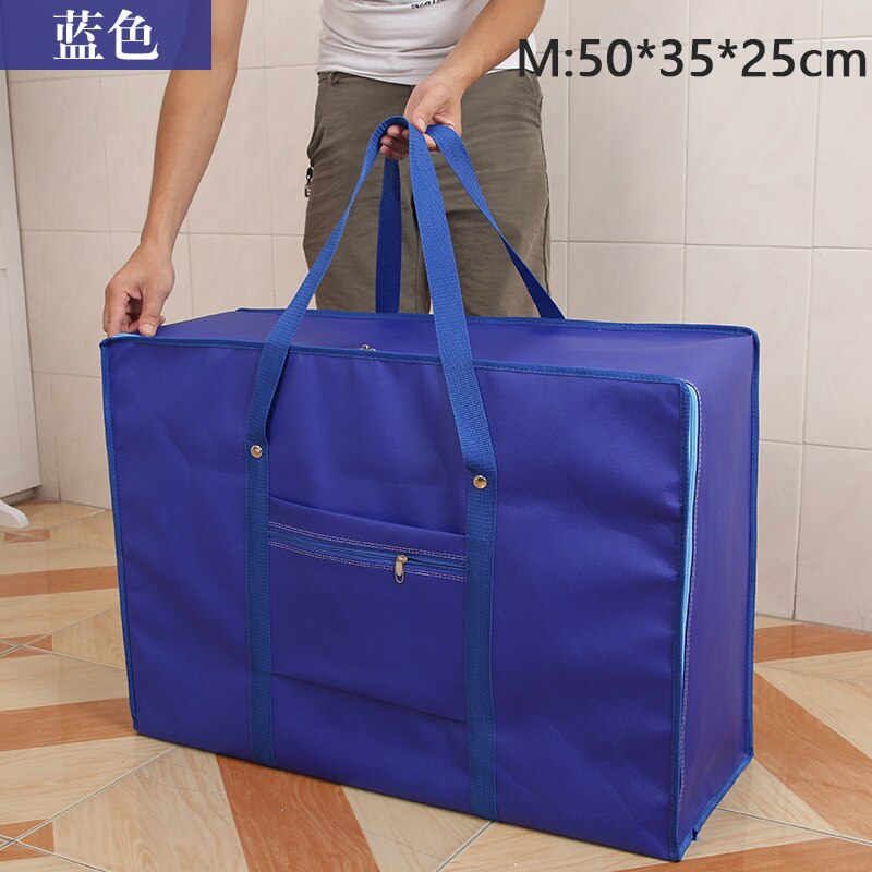 Large-capacity thickening travel bag, aviation boarding luggage bag, Vacation trip Clothing storage bag aircraft bag: BLUE M