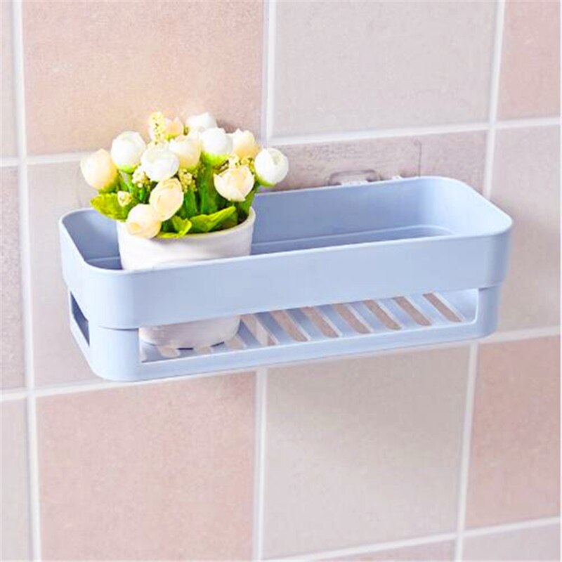 Badkamer Opbergrek Plastic Opbergrek Afwerking Rack Muur Gemonteerde Shampoo Douche Rack Keuken Opslag Mand