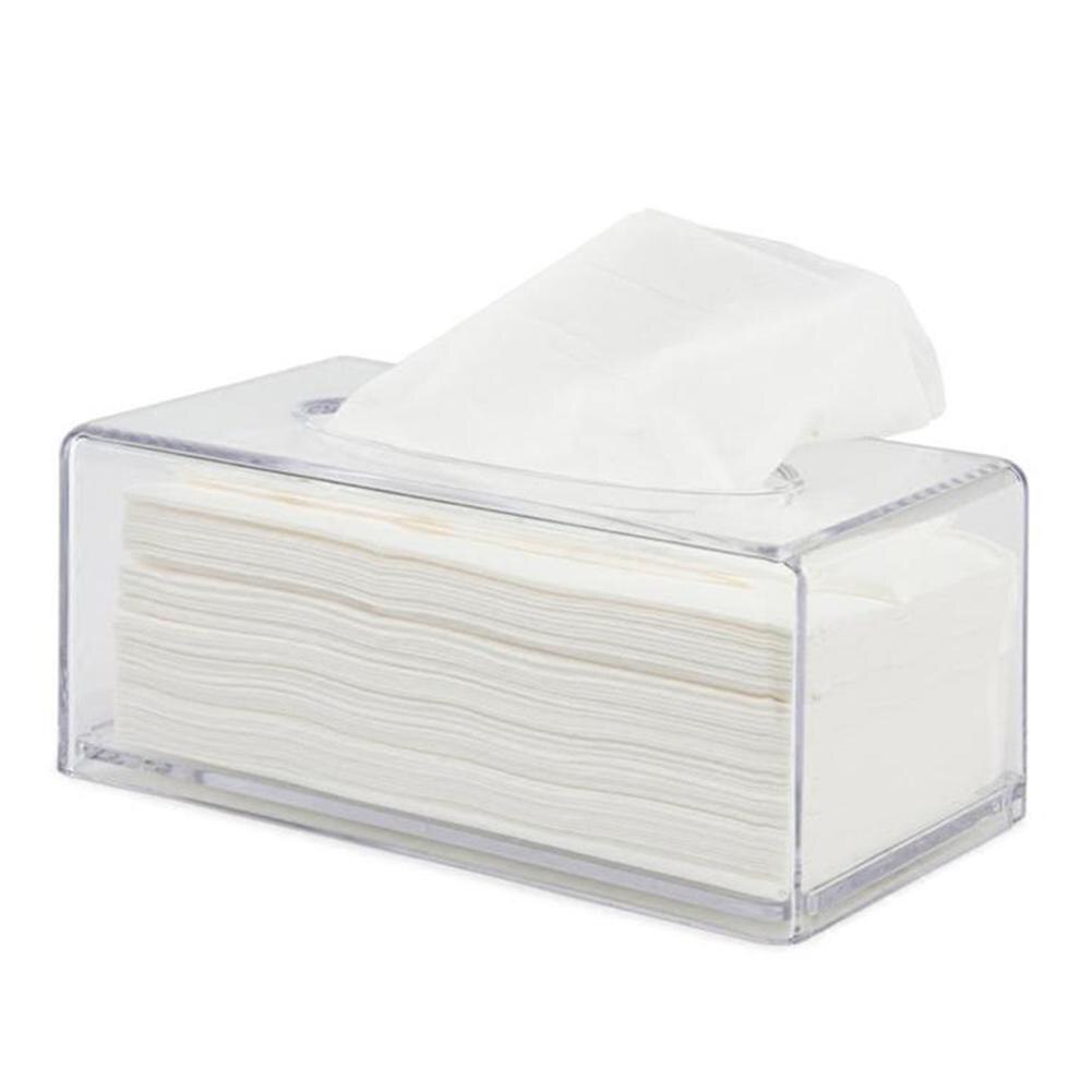 Gennemsigtig tissuekasse serviettholder stue hjem organisator papirdispenser aftagelig tissuekasse