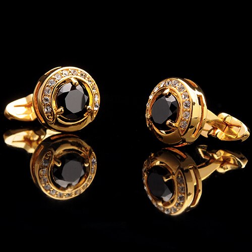 KFLK Luxury shirt cufflinks for mens Brand cuff buttons Gold cuff link Black abotoadura Jewelry