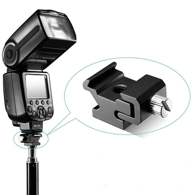 Foleto Kamera Blitzlicht Heiße Schuh Blitz-Stand Adapter Mit 1/4 "-20 3/8" Stativ Schraube Halterung für Kanon nikon kamera speedlite