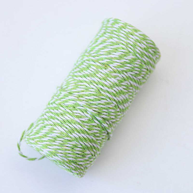 100 Meter 1.5mm Twee-Kleur Katoenen Koord Garen Hand Geweven Home Decor DIY Craft Voor Kleding Naaien stof Katoenen Touw: 1