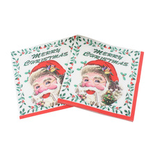 20 Stuks Gedrukt Kerst Servetten Kleurrijke Wegwerp Kerstman Papieren Handdoek Papieren Tissue Voor Kinderen Christmas Party Volwassenen