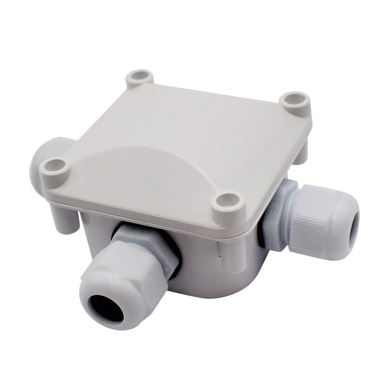 2 stk t type koblingsboks  ip67 flerveis plast elektrisk koblingsboks boks kabel ledning kobling proectt: 2 stk hvit
