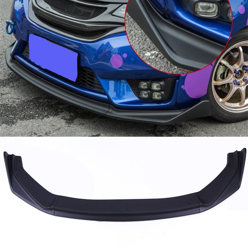 CEYUSOT For Honda Fit Jazz Car Front Bumper Lip Body Kit Diffuser Deflector Spoiler Splitter Lip Guard Jazz spoiler