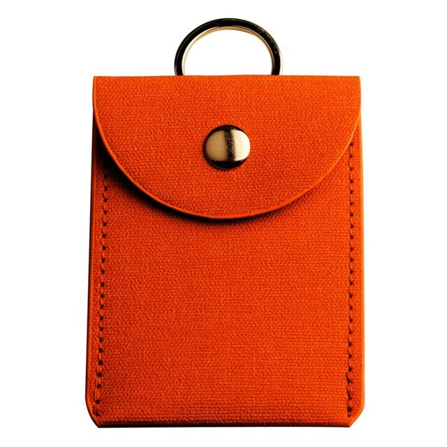 Creditcardhouder Mannen Vrouwen Pu Lederen Mini Visitekaarthouder Reizen Id Bank Kaarthouder Case Cover: Orange