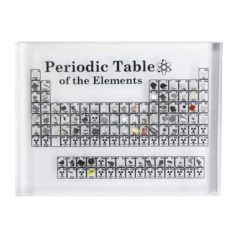 Akryl periodisk tabel display børn undervisning skoledag fødselsdag kemisk element display