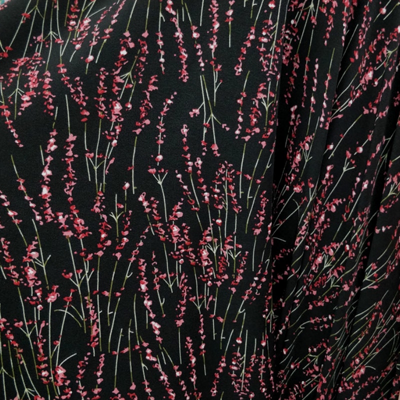 Stof print chiffon blomstret nederdel stof skjorte nederdel kjole kjole drapering stof