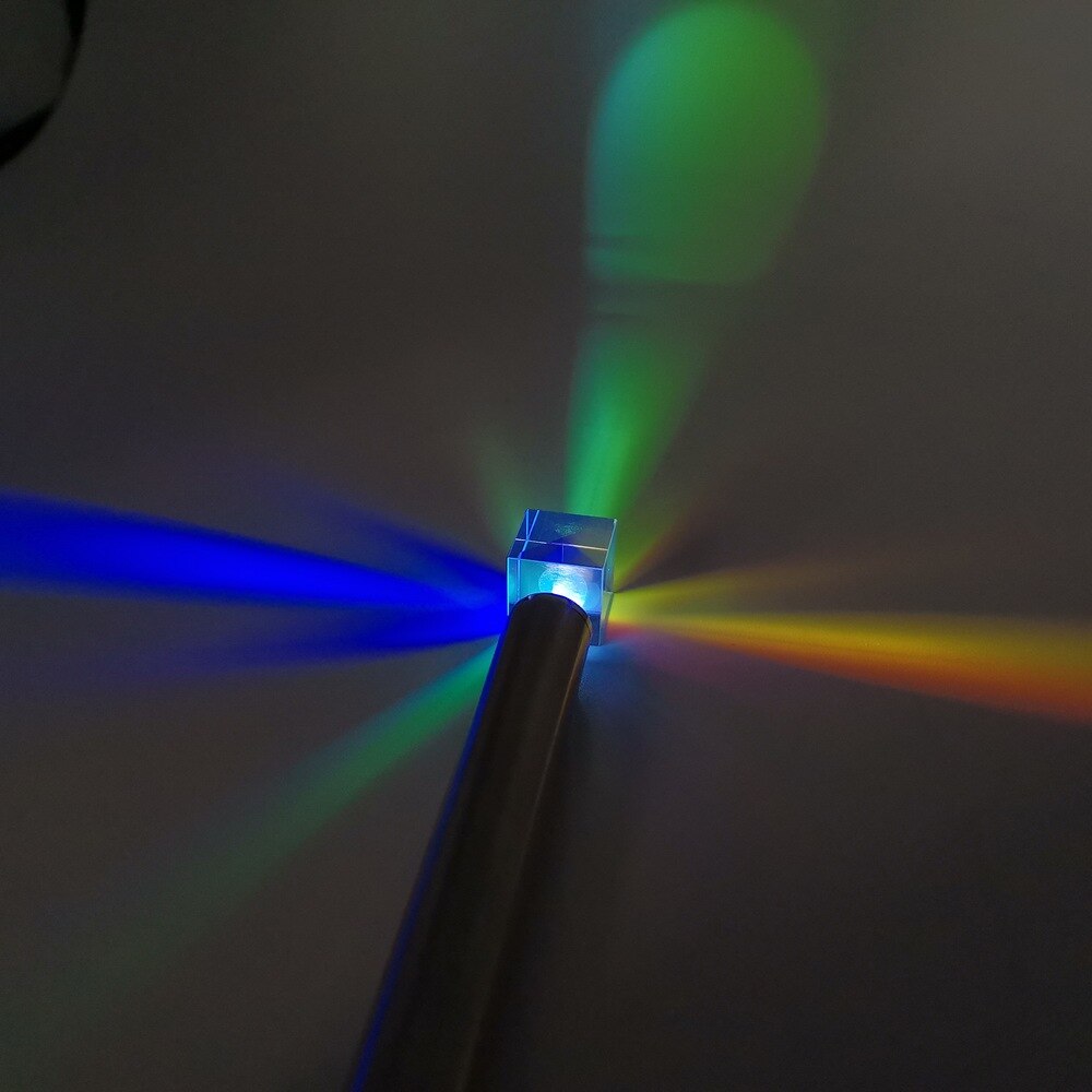 X-Cube Prism Optical Glass 15X15X15mm Refractive Multicolor Experimental Teaching