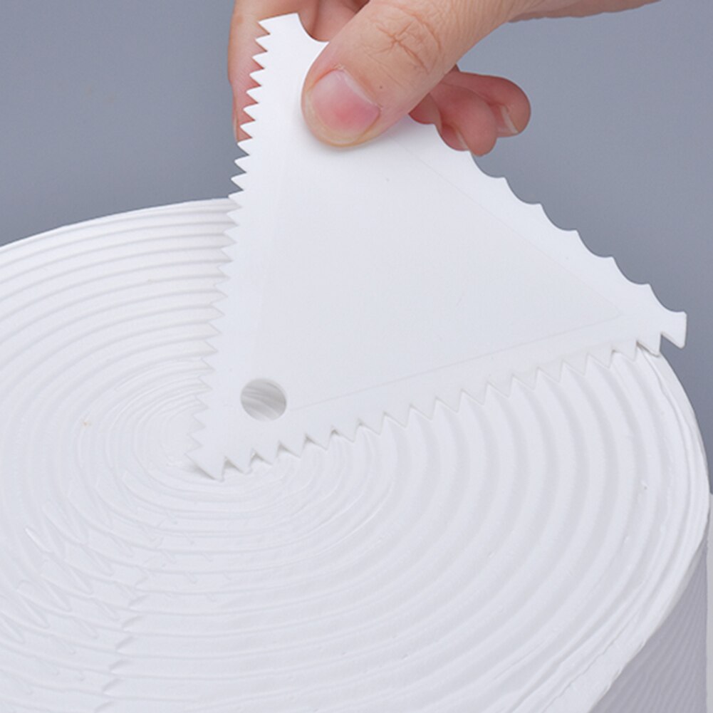 Colorful Multifunctional Irregular Teeth Edge DIY Cream Scraper Set Cake Mold Tools