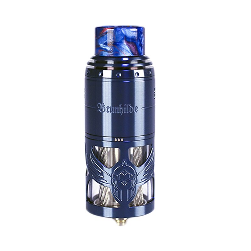 In Stock Vapefly Brunhilde Top Coiler RTA Tank 8ml/2ml W Surrounding Top Airflow Dual Coil Build Deck Electronic Cigarette Vape: Blue / 8ML