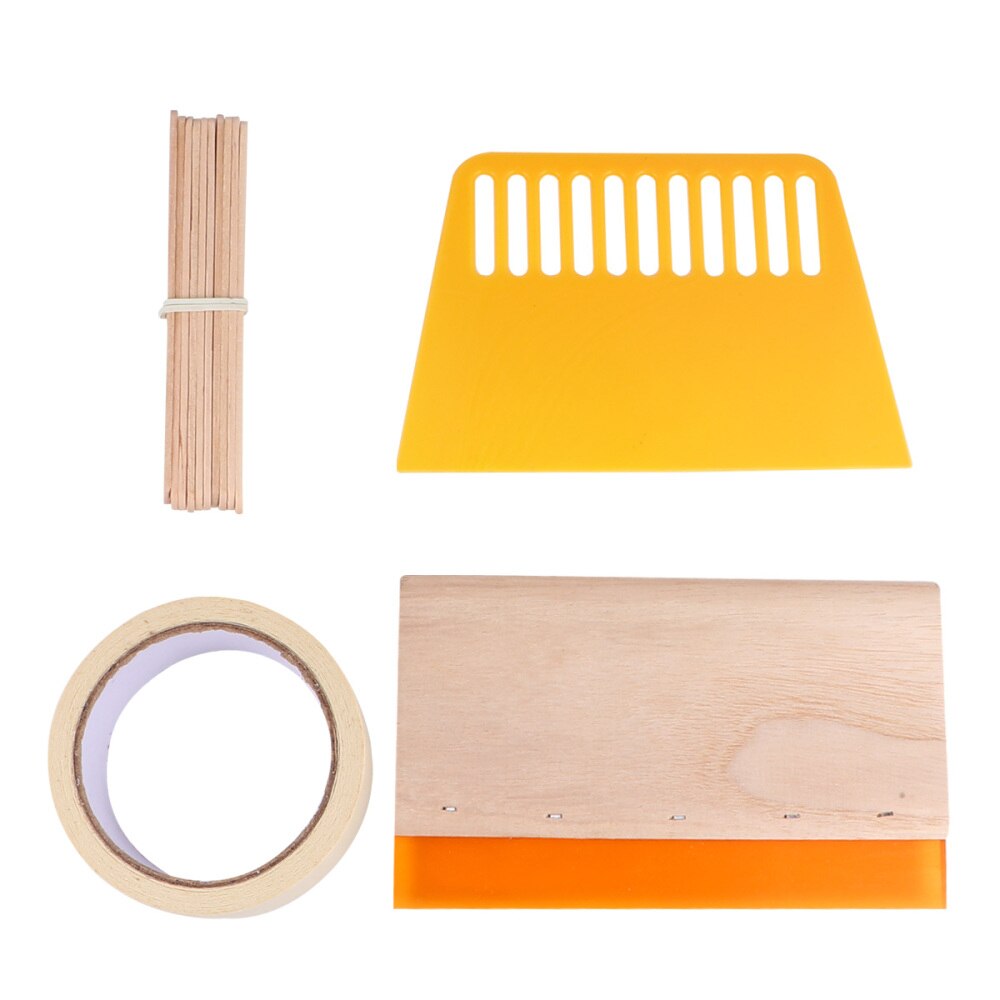 20pcs Screen Printing Kit Silk Screen Printing Frame Squeegees Inkjet Transparency Film and Mask Tape: Default Title