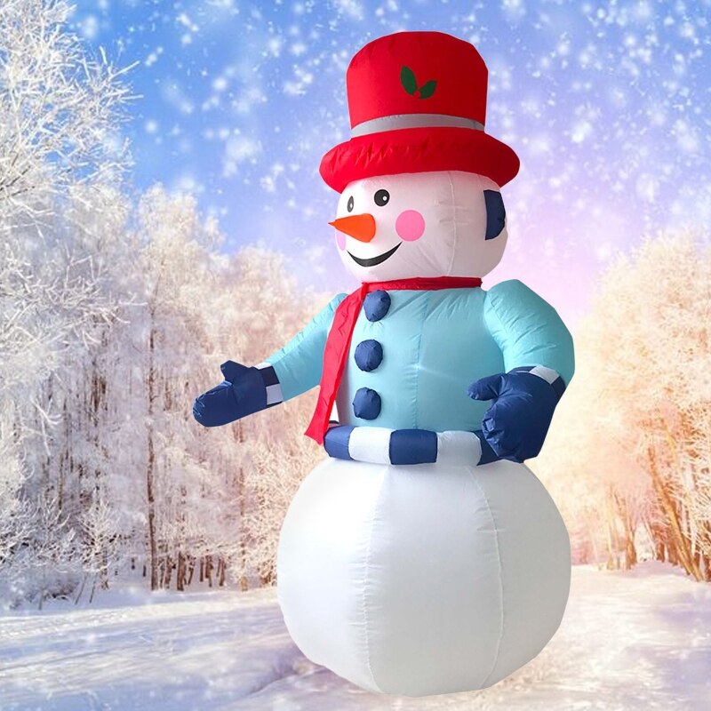 Opblaasbare Led Verlichting Kerst Kerstman Sneeuwpop Decoratie Outdoor Tuin Yard Blow Up Props Speelgoed