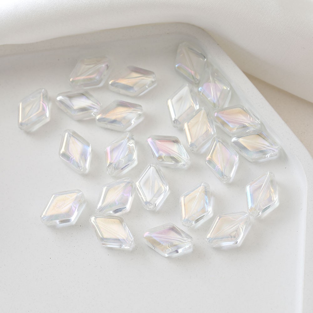 Cuentas de bicono de cristal checo de 10x15mm, cuentas de cristal rómbico de Color galvanizado hechas a mano, accesorios para anillos colgantes, manualidades Diy, 20 piezas: Rosa