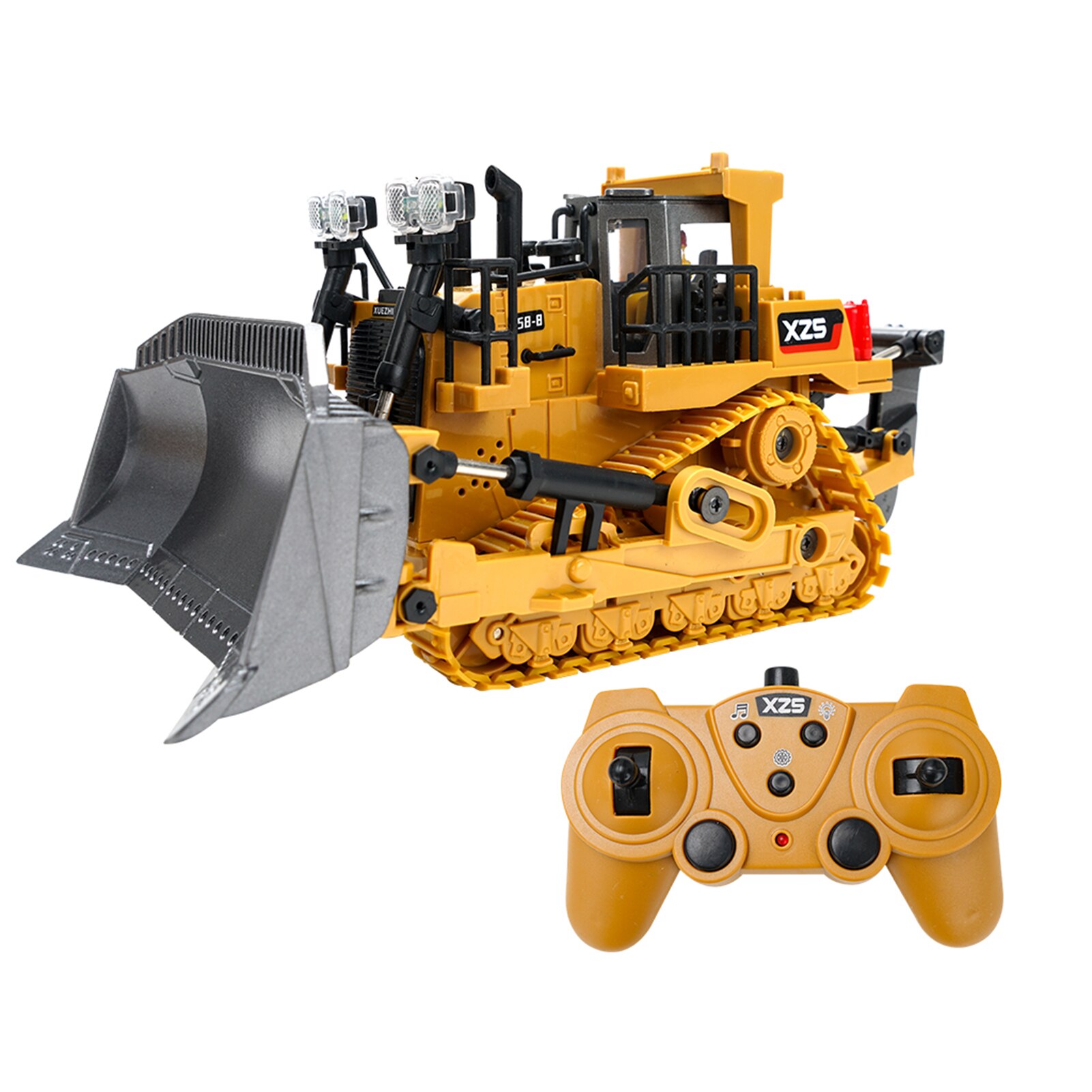 2.4G Multifunctionele Bouw Tractor Speelgoed Afstandsbediening 1:24 Lichtmetalen Rc Bulldozer Voor Jongens: Default Title