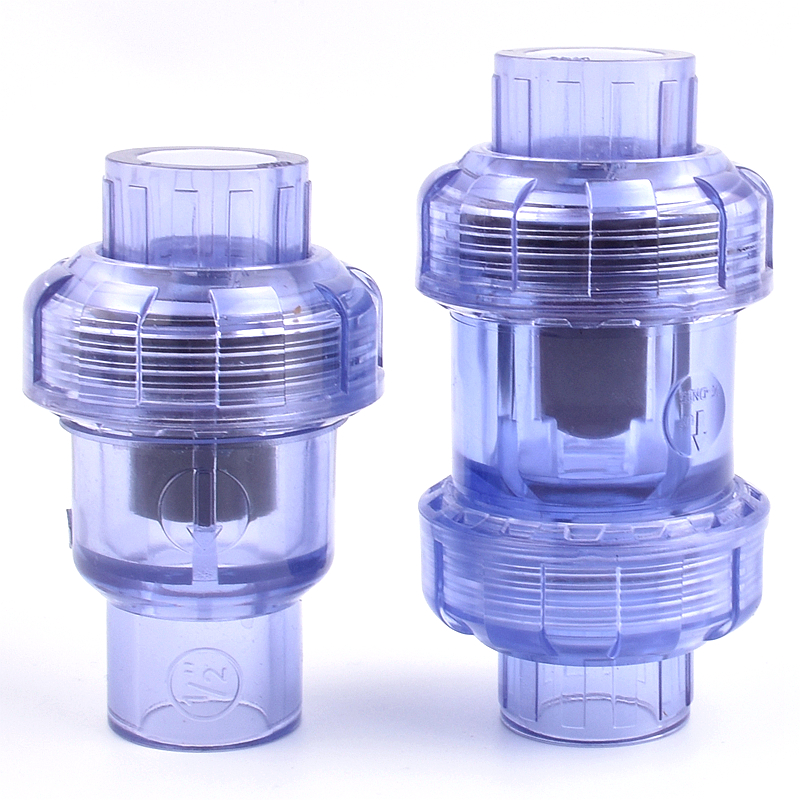20 ~ 50mm UPVC transparent Einweg Klappe Rückschlagventil Aquarium Aquarium Union gemeinsam Kugelhahn Garten Pipeline Entwässerung Rückschlagventil