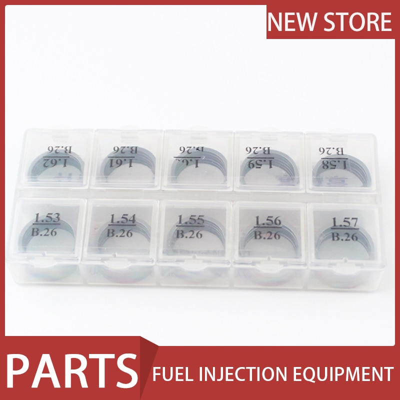 50pcs / set common rail shims injector repair gasket shim B26 (Size: 1.53-1.62mm)
