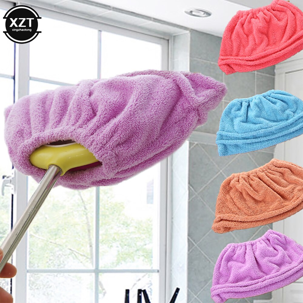 Balai serpillière multifonction en velours de corail, avec microfibre absorbante réutilisable, accessoires de nettoyage ménager