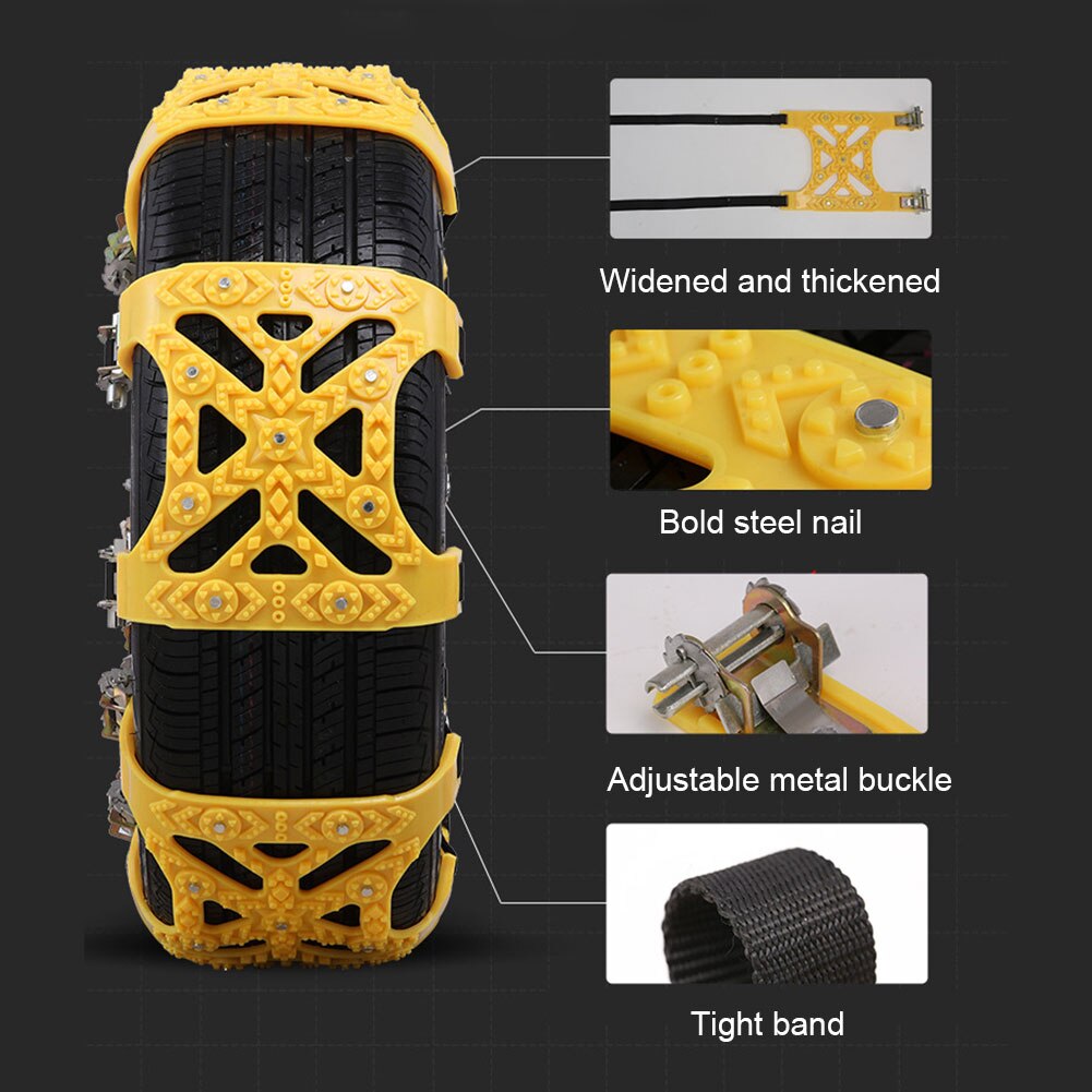 Winter Auto Sneeuwketting Banden Universele Multifunctionele Auto Off-Road Voertuig Suv 'S Sneeuw Band Keten