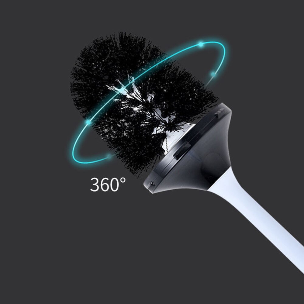 1 set toiletborstel met houder kunststof toiletpotreiniger wandborstel