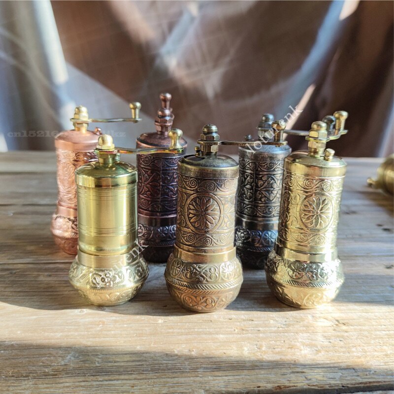 Turkey Imported Copper Grinder Household Manual Grinder Hand Coffee Beans Pepper Kitchen Spices Medicated Food Grinding