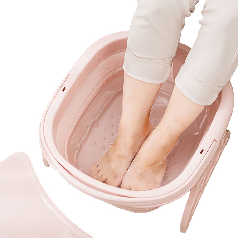 Foot Soaking Bath Basin, Portable Foldable Foot Bath Tub Bucket, Feet Soaking Tub, Spa Bubbling Massage Wheel Bath-Tub