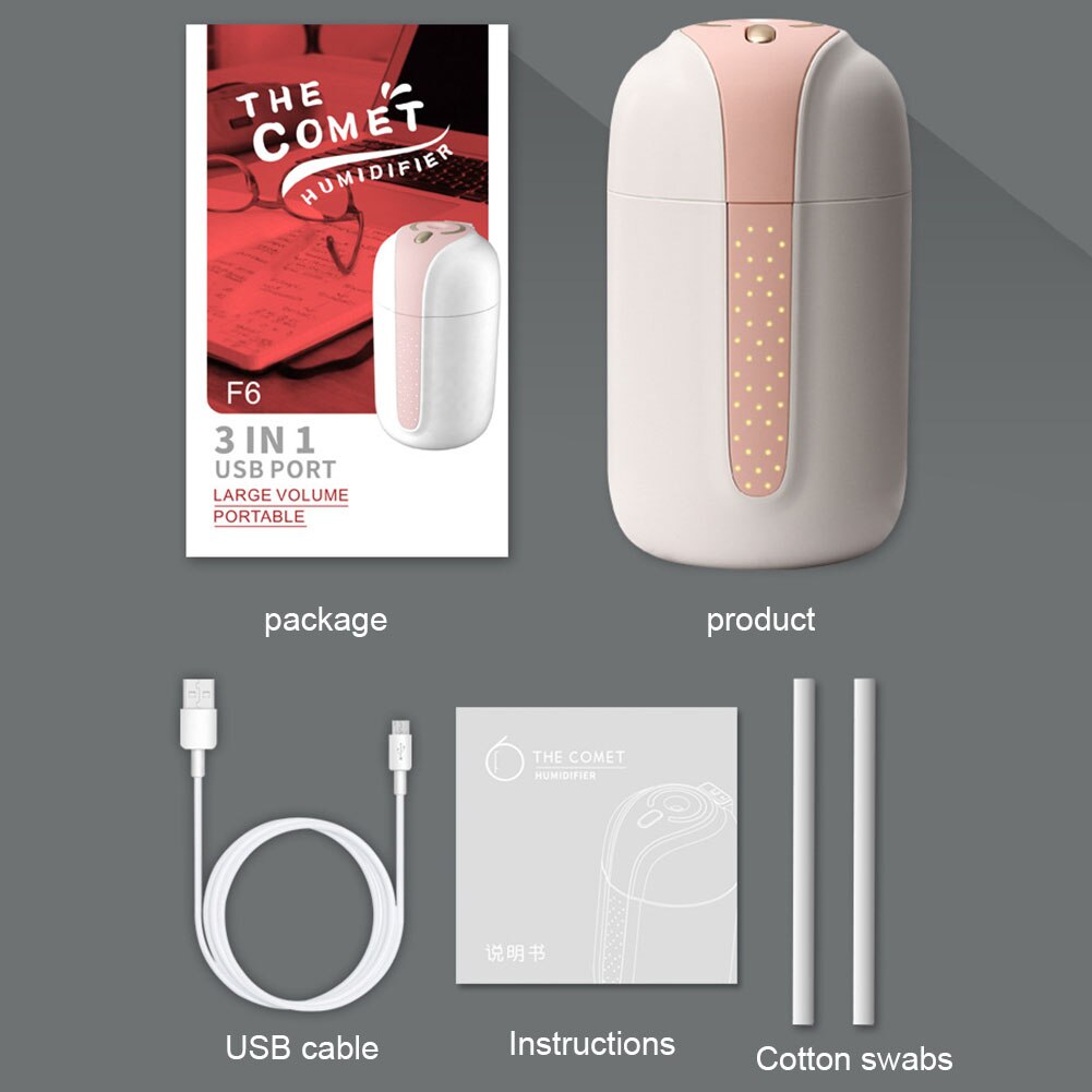 Cool Mist Maker Air Humidifier Purifier Portable 300ml Humidifier Usb Ultrasonic Dazzle Cup Aroma Diffuser