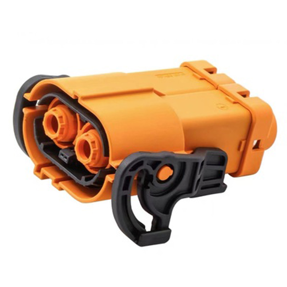 1Pcs 125A 150A 200A DC 1500V HV Connector High Voltage Connector 2P Right Angle Plugs Terminal Connector High Power Connector