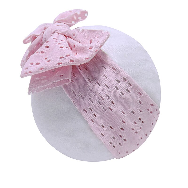 Baby Hoofdband Bows Haarband Voor Meisjes Hollow Headwrap Brede Tulband Kinderen Effen Kleur Haaraccessoires Infant Mooie Hoofdbanden